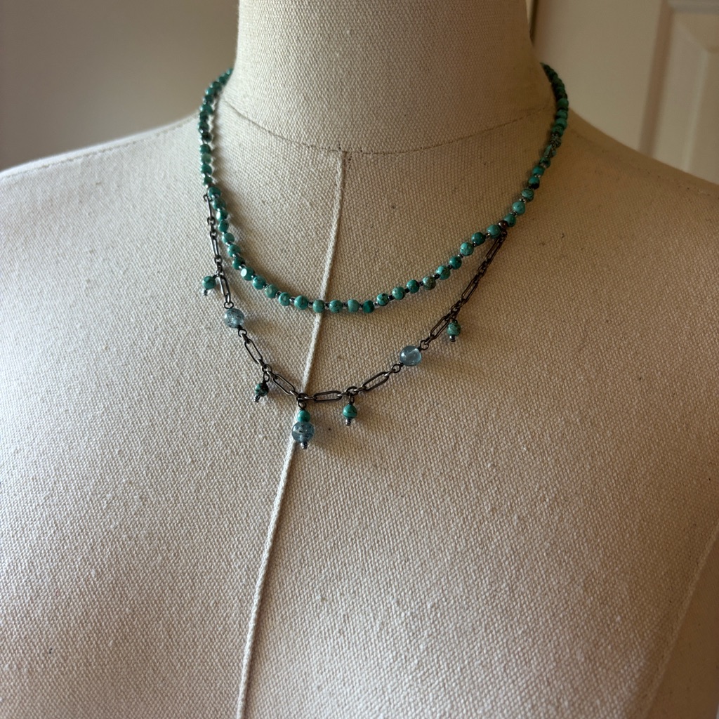 Silpada 925 And Howlite 2 Strand Necklace 60$